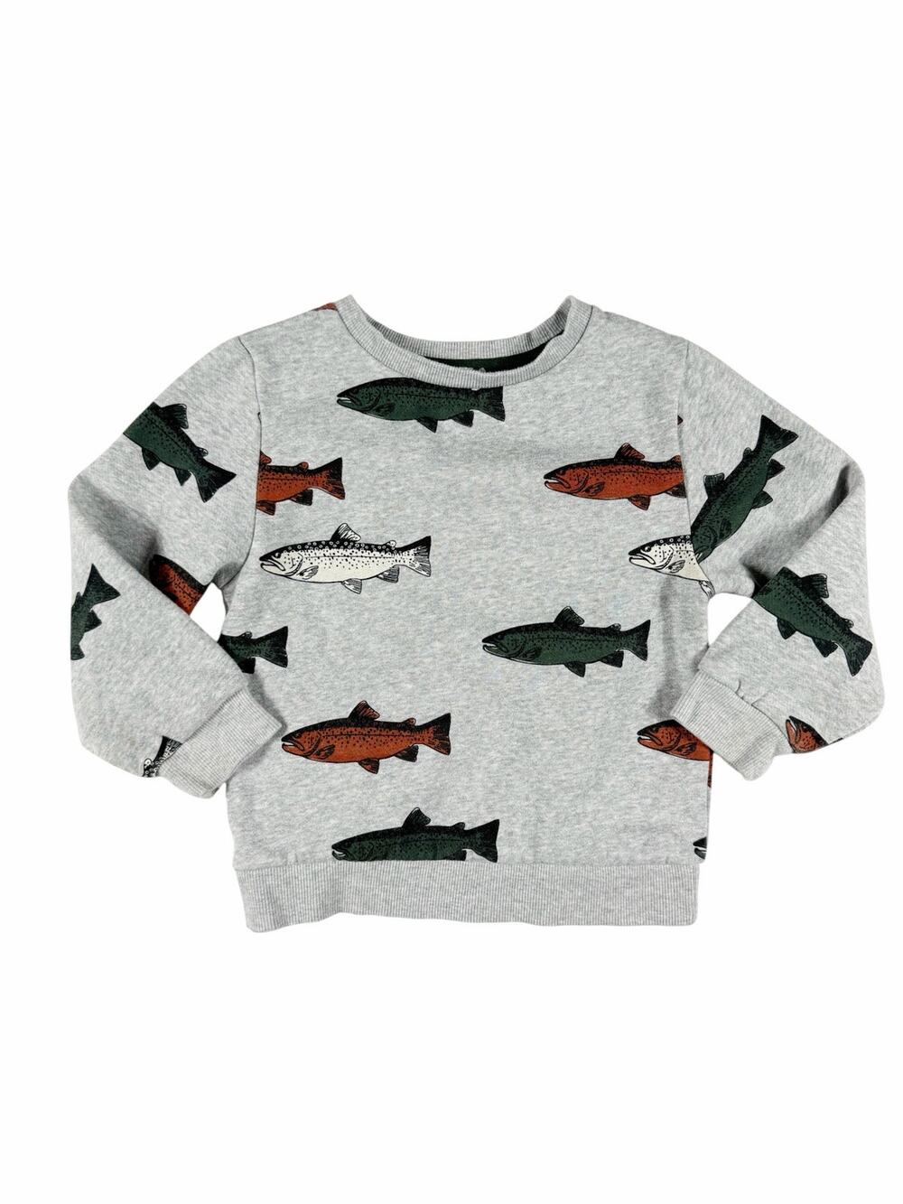Falls Creek Kids Fleece Fish Print Sweatshirt Size 4
